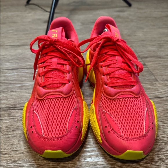 Puma RSX Soft Case Pink Alert/Yellow Running Shoes Sneakers 371983-01 Women’s 9 - Picture 1 of 6
